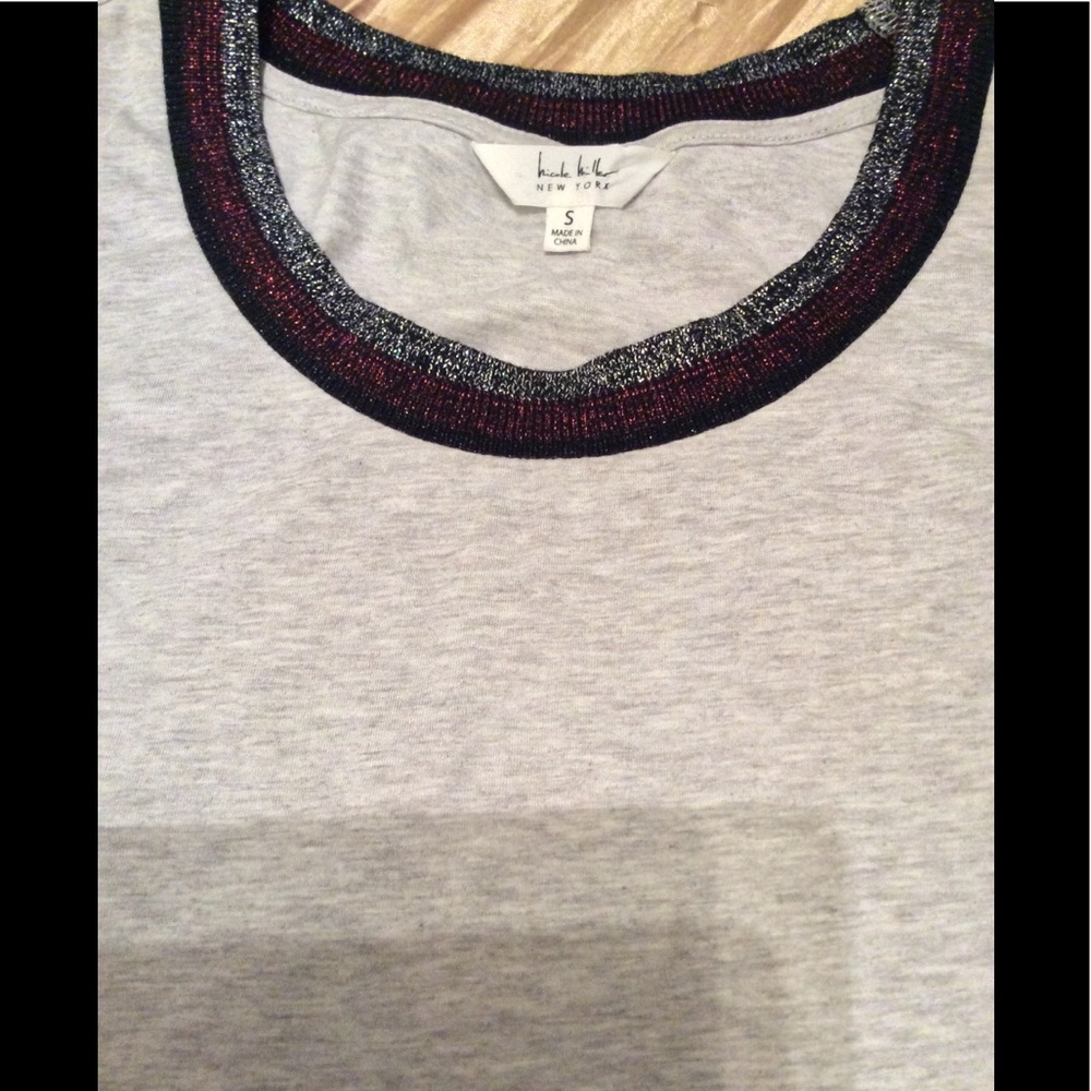 NicoleMiller  New York metallic trimmed tank shirt